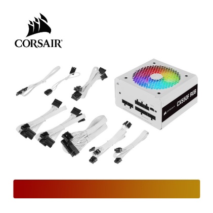 Corsair CX550F RGB White PSU 550W 80+ Bronze Full Modular