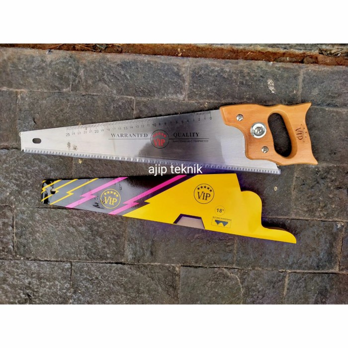 Gergaji kayu hand saw 18 inch gagang kayu vip  KARAT