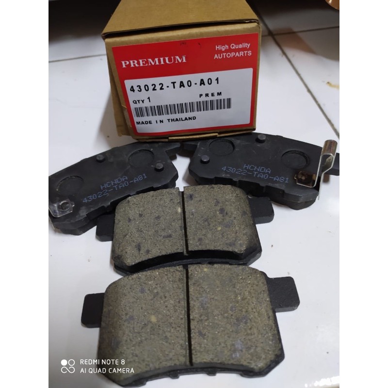 43022 TA0 Brake Pad Kampas Rem Belakang Honda Accord CP2 2008 2009 2010 2011 2012