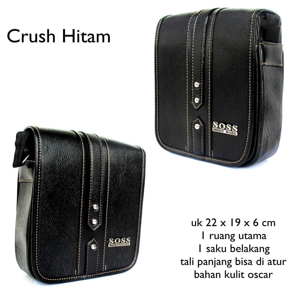 tas pria selempang Kulit Medium crush