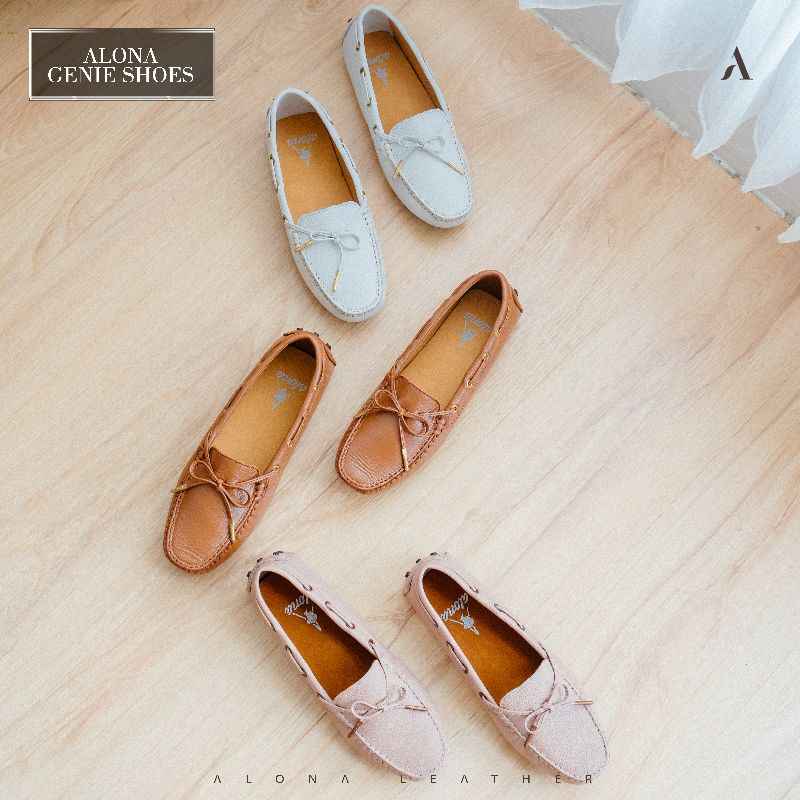 Alona Genie Shoes Sepatu Kulit Wanita Sepatu Wanita Sepatu Cewek Flat Shoes Kulit Wanita Original