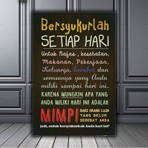 Fasahaya Hiasan Dinding Rumah Quotes Kata Poster Kayu 