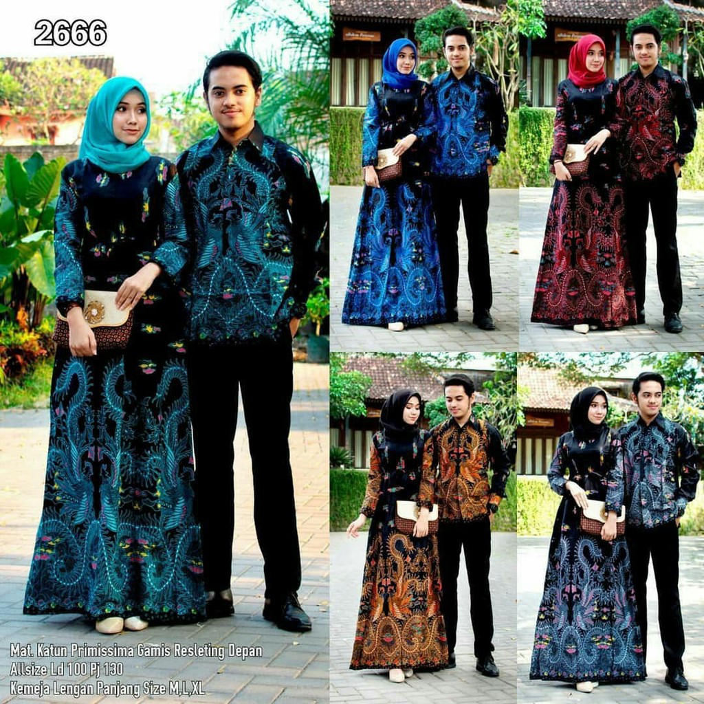 BATIK COUPLE HEM LENGAN PANJANG GAMIS