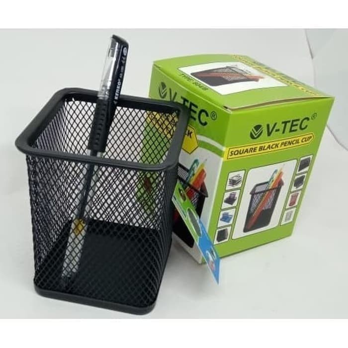 

V-TEC Pencil Cup Kotak Hitam Type 804/B
