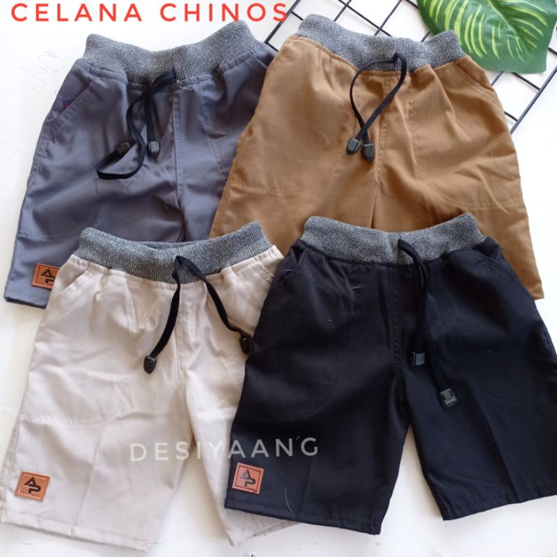 Grosir 10pcs Celana Pendek Chinos Rib Size M Usia 5-6 Tahun