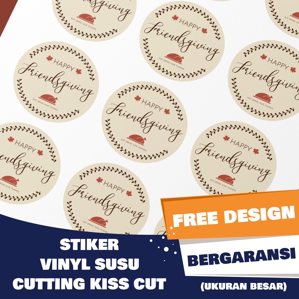

Cetak Stiker Vinyl Susu Custom Label Sticker Anti Air Kemasan Nama Logo Olshop Makanan Minuman - Cutting Kiss Cut
