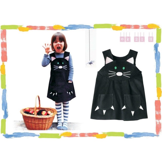 Dress karakter anak perempuan / outer anak perempuan/ karakter cat kucing