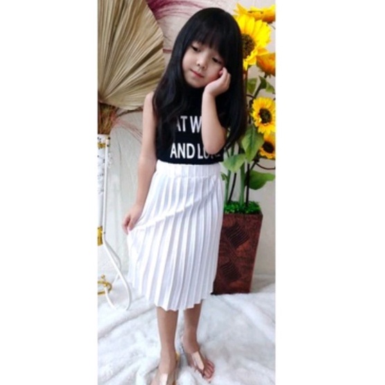 Rok Plisket Bludru Anak Premium Usia 1-7 Tahun