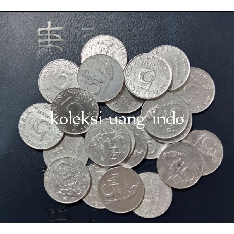 KOIN 5 RUPIAH BURUNG TH 1970 BEKAS