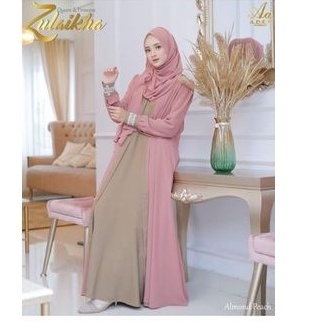 ADEN ZULAIKHA ALMOND PEACH SET PASHMINA