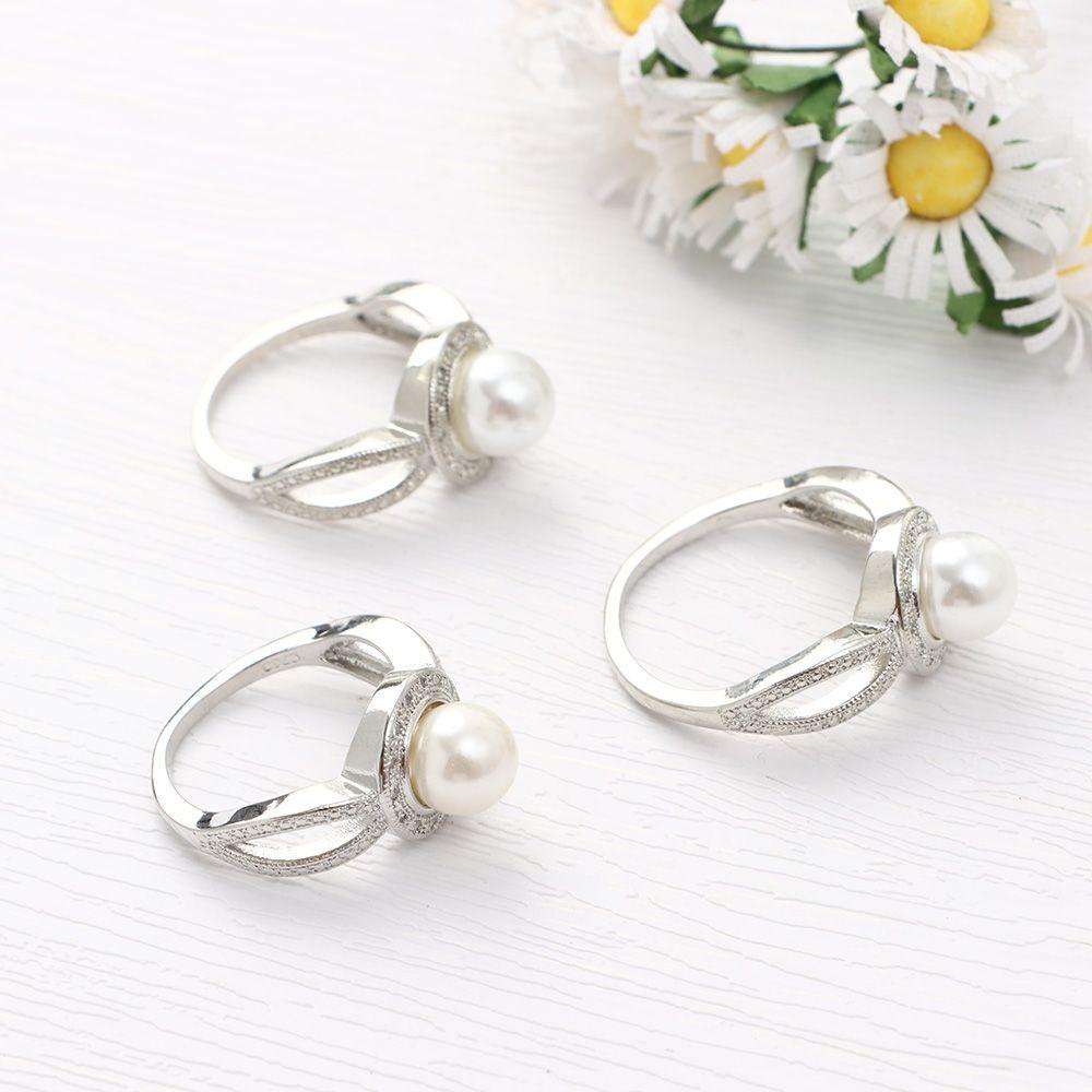 Lily Pearl Ring Engagement Wanita Fashion Aksesoris Populer