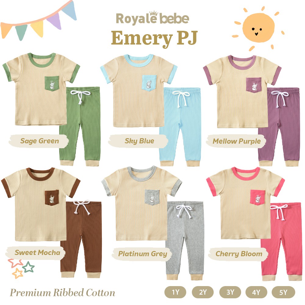 ROYALE BEBE PIYAMA BAYI EMERY / SETELAN BAYI DAN ANAK