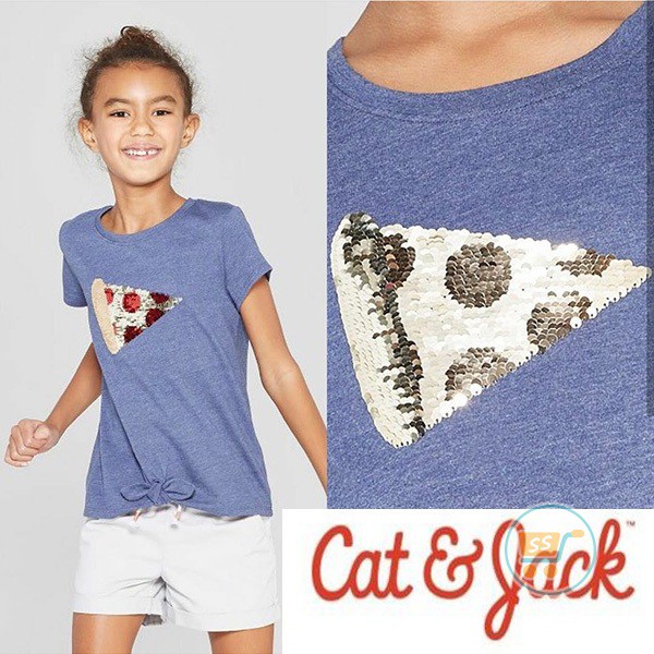 

TSHIRT CAT & JACK PIZZA FLIP SEQUIN