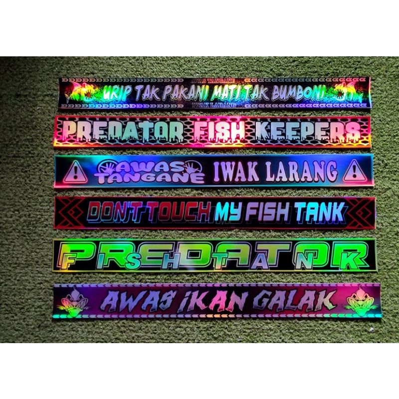 COSTUME / REQUEST STIKER IKAN GALAK HOLOGRAM