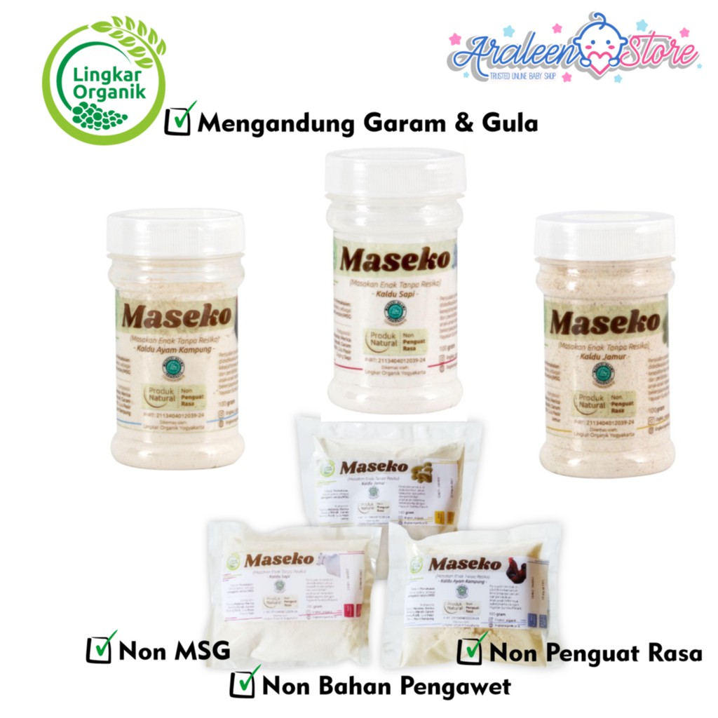 

MASEKO Kaldu Lingkar Organik Kaldu Sehat NON MSG Kaldu MPASI Botol & Refill Usia 1 Tahun +
