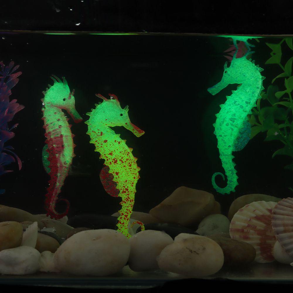 Solighter Dekorasi Aquarium Luminous Produk Hewan Peliharaan Rumah Silikon