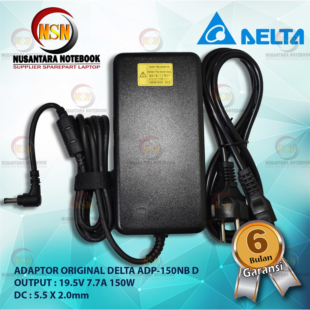 Adaptor Original Delta / Asus ADP-150NB D 19.5V 7.7A 150W DC 5.5 mm