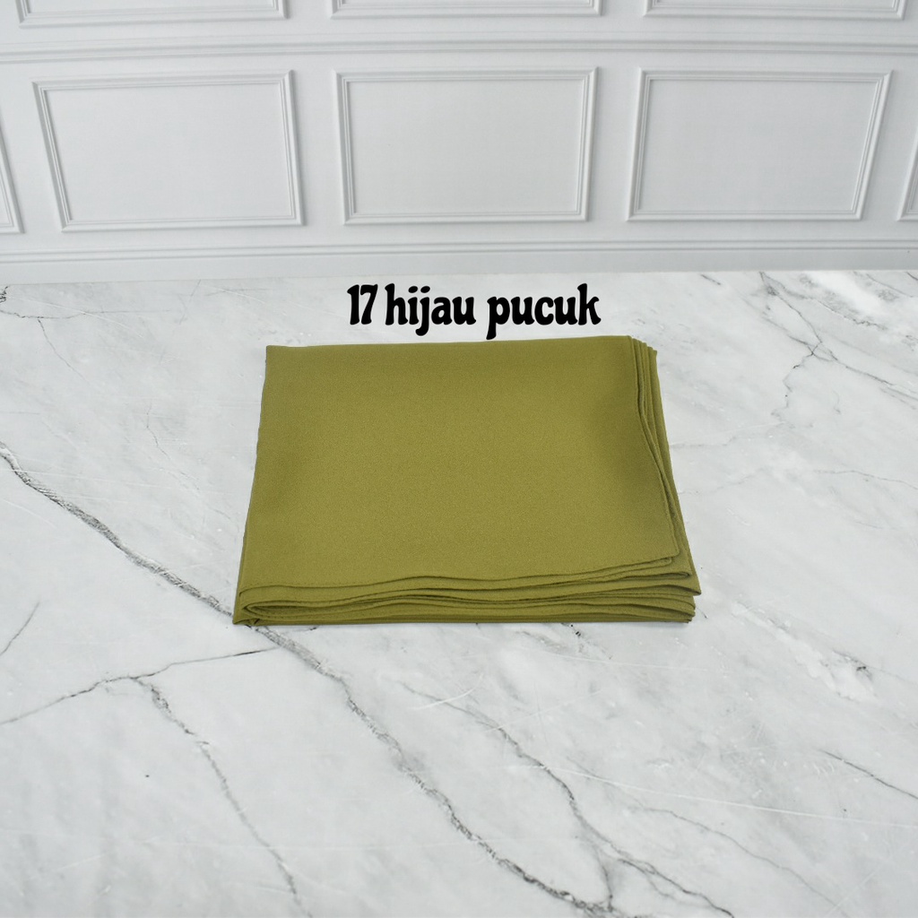DIAMOND CREPE PASHMINA DIAMOND PREMIUM  JILBAB PASHMINA POLOS KERUDUNG PASHMINA DAIMOND WARNA 1-17 hijau pucuk