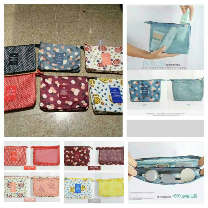 Tas Kosmetik Cosmetic Pouch Toiletry Travel Organizer Bag Doky