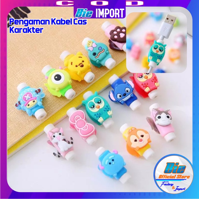 Pelindung Ujung Kabel Spiral  Karakter Lucu Korean Style Impor