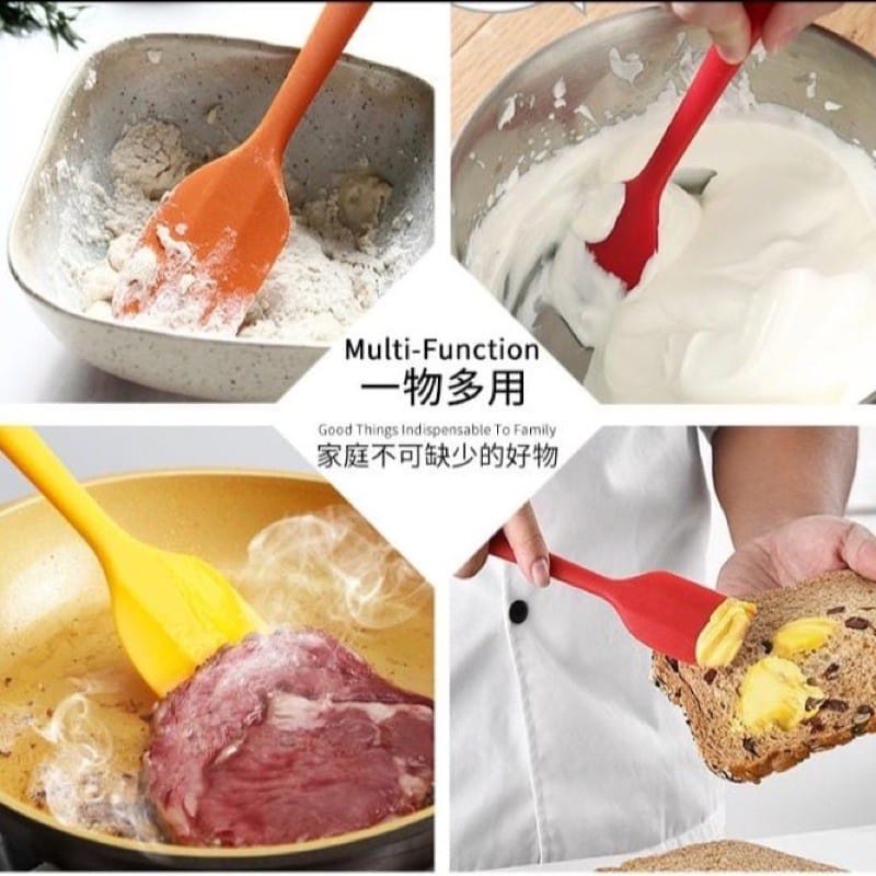 SPATULA SILIKON FOOD GRADE SENDOK KUE BAKING SPATULA TAHAN PANAS UK BESAR