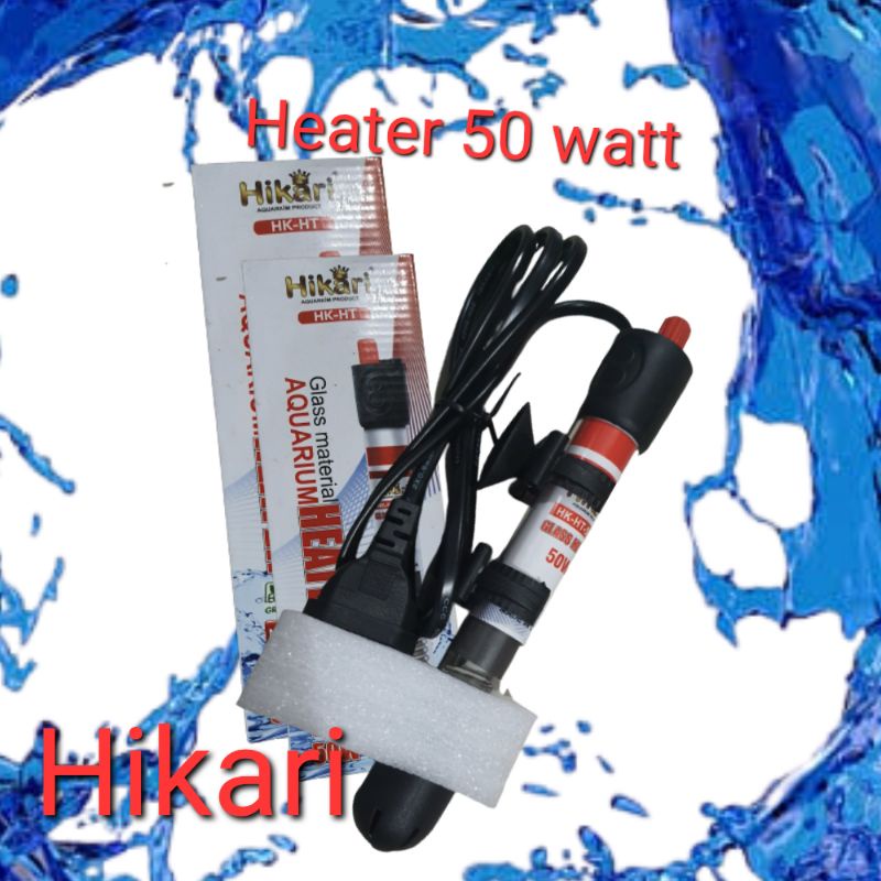 HEATER Kaca HIKARI 50 WATT Pemanas Air Aquarium Ikan Glass Material