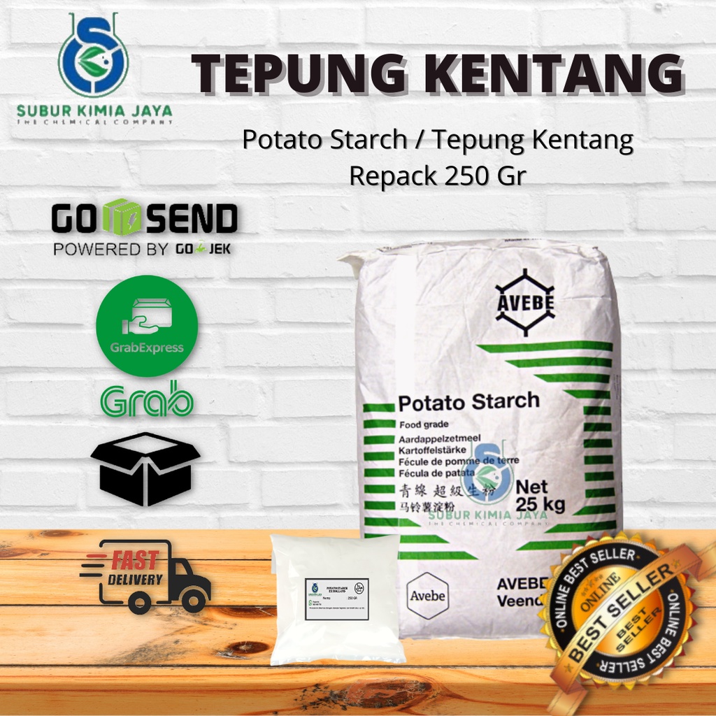 

Tepung Kentang / Potato Starch ex Holland Belanda / Pati Kentang AVEBE Halal 250 gr