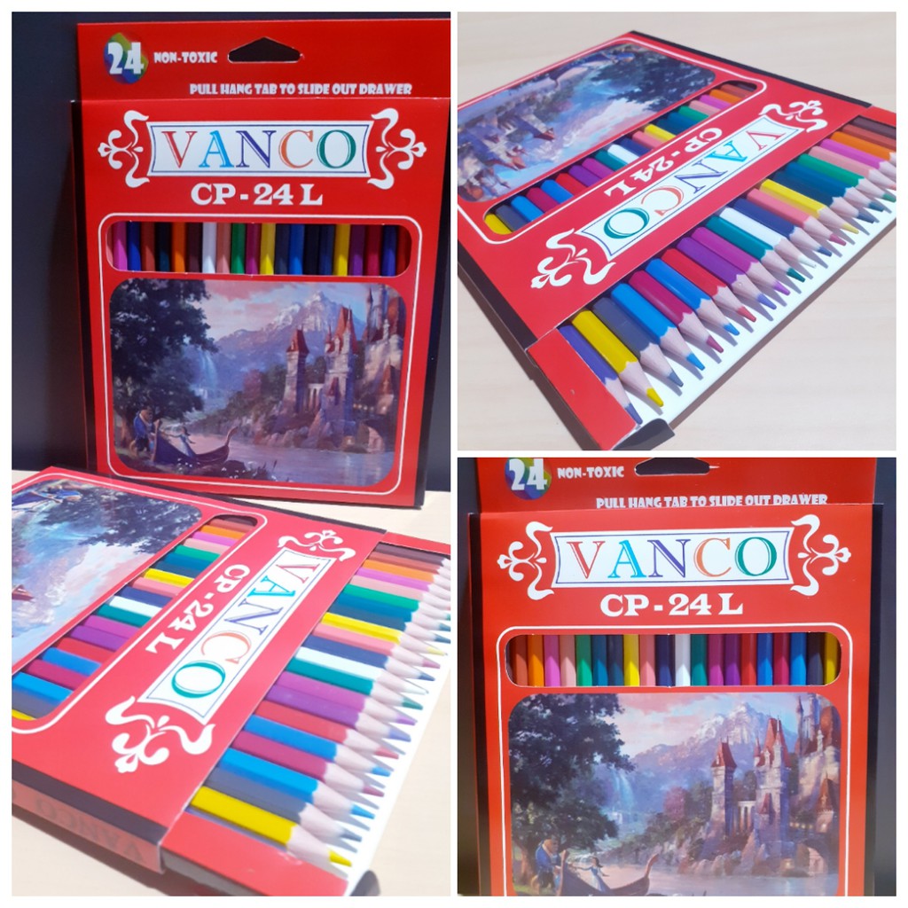 

Pensil Warna Panjang ISI 24 Warna CP24L VANCO