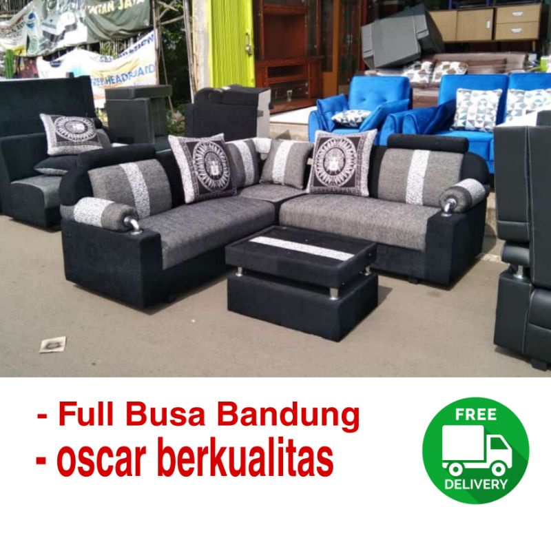sofa l minimalis versace asli Bandung
