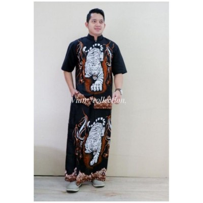 Batik Solo Setalan Celana Sarung Macan Putih [ Panjang Pendek ] Cod √