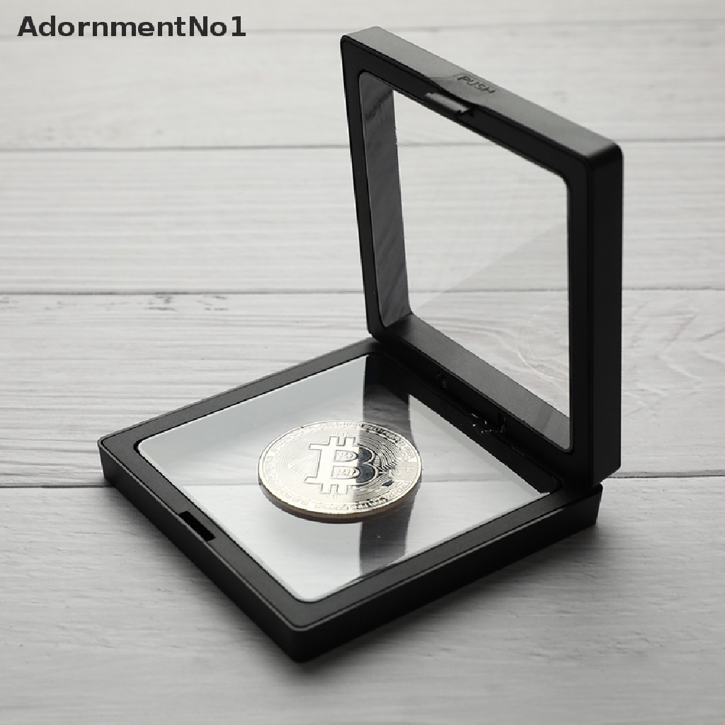 (AdornmentNo1) Koin Bitcoin Litecoin Riak Bahan Metal Dengan Stand Display