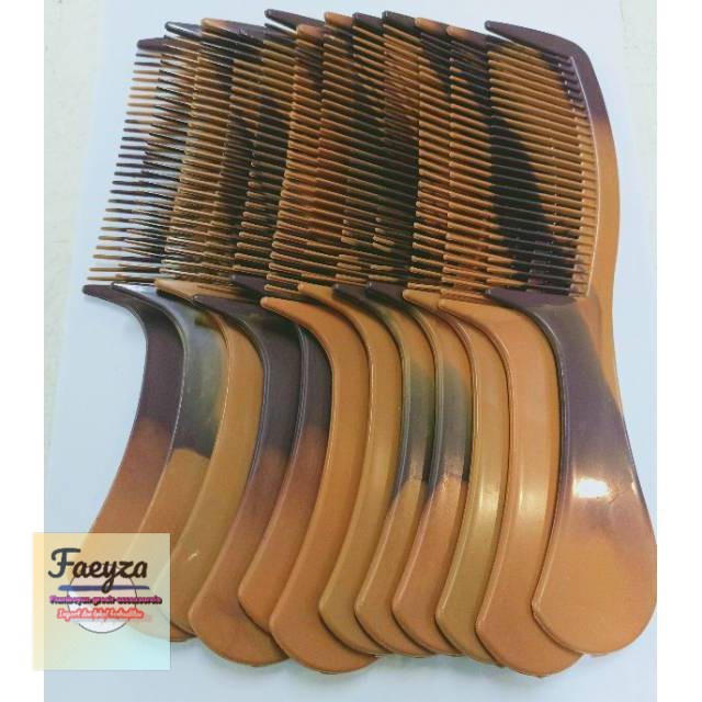 grosir  Sisir gagang coklat 12 PCS