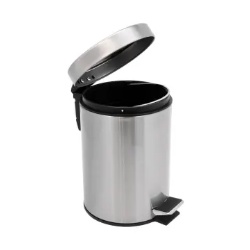 Tempat Sampah 5 Ltr Pedal Stainless Fingerprint Slow Close / Tempat Sampah Injak Stainless Steel, Trash Bin Kawat Bulat Hitam TEMPAT SAMPAH PEDAL STAINLESS MURAH / Dust Bin Pedal 5 Liter Trash Bin