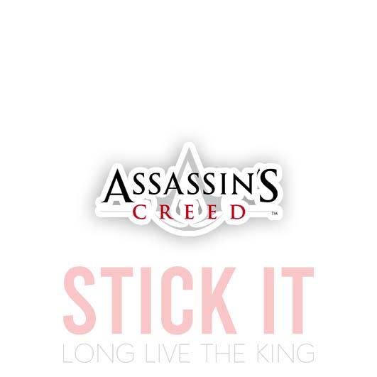 

Stiker sablon setrika DTF kaos baju sticker vinyl assassins creed gamer 3
