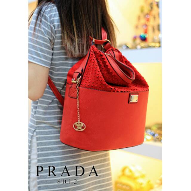 PRADA HOBO Tote Bag 4 fungsi 8012#