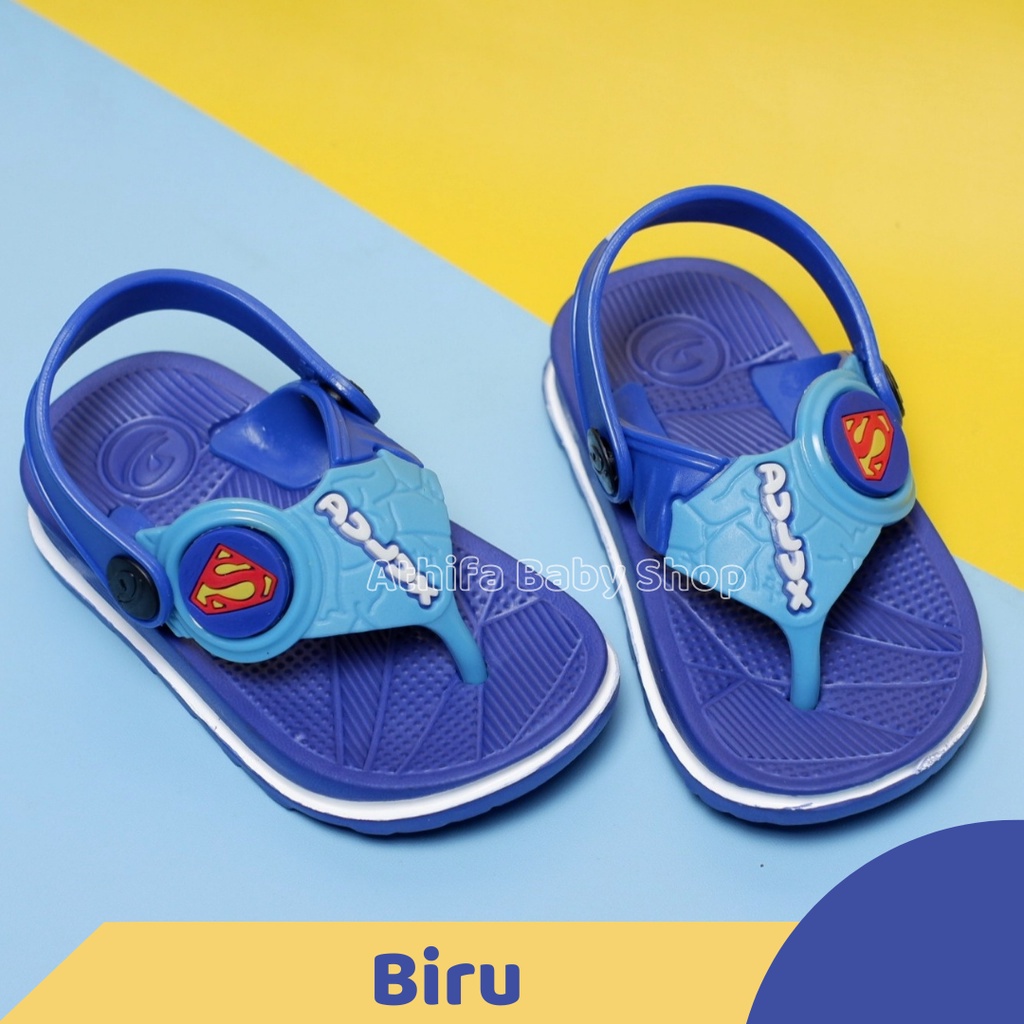 Sepatu Sandal Anak Laki Karakter Superman Usia 6 7 8 9 10 11 Bulan 1 2 3 Tahun Size 20 21 22 23 24 25 Sendal Gunung Karet Balita Bayi Lelaki Cewek Cowok Spatu Sandal Baby Prewalker Karet Phylon Ringan Cowok Karet -dulux 293e-