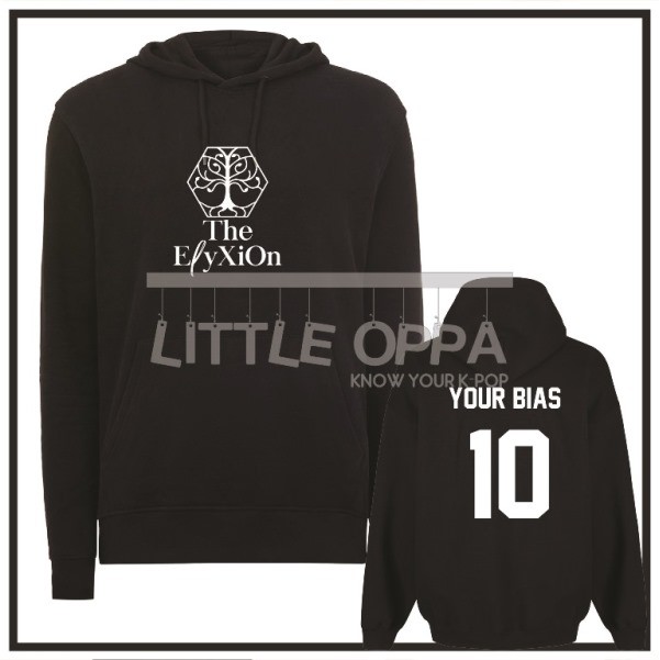 JACKET HOODIE E X O THE ELYXION BIG LOGO WITH CUSTOM MEMBER NAME
