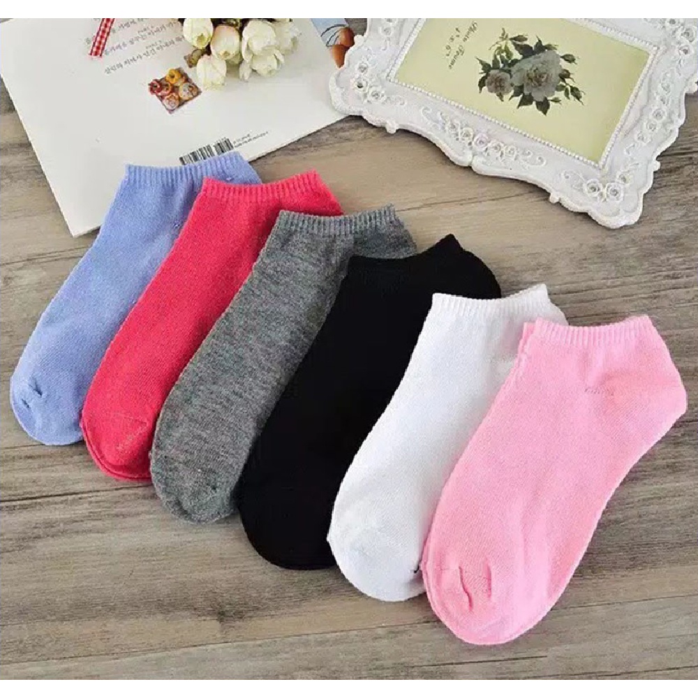 ❤ RATU ❤ Kaos Kaki Dewasa Polos | Kaus LINE Brown Unisex Ankle Socks Pria Wanita Murah Pendek Love Karakter