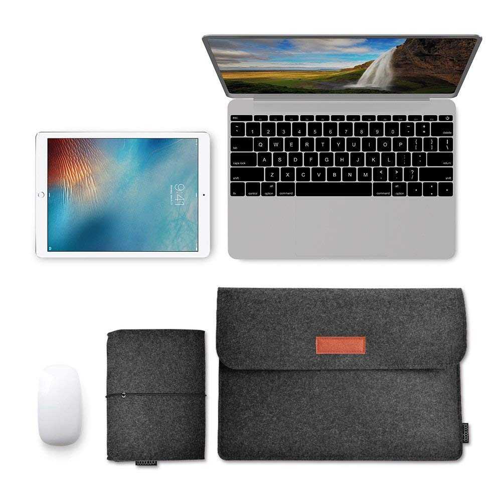 (100% BARANG ORI) Rhodey Sleeve Case Laptop Macbook with Pouch - AK01