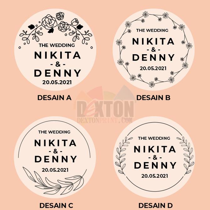 

BISA BAYAR DITEMPAT 1 PACK Sticker Transparan Label Stiker Souvenir Pernikahan CHLOE GRATIS ONGKIR