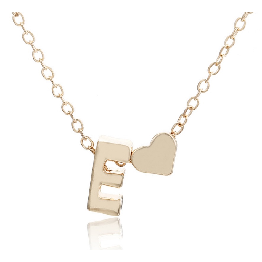 OSM - K480 (A - M) Kalung Huruf Love Kecil Stainless / Fashion Style / Set Perhiasan Wanita-7