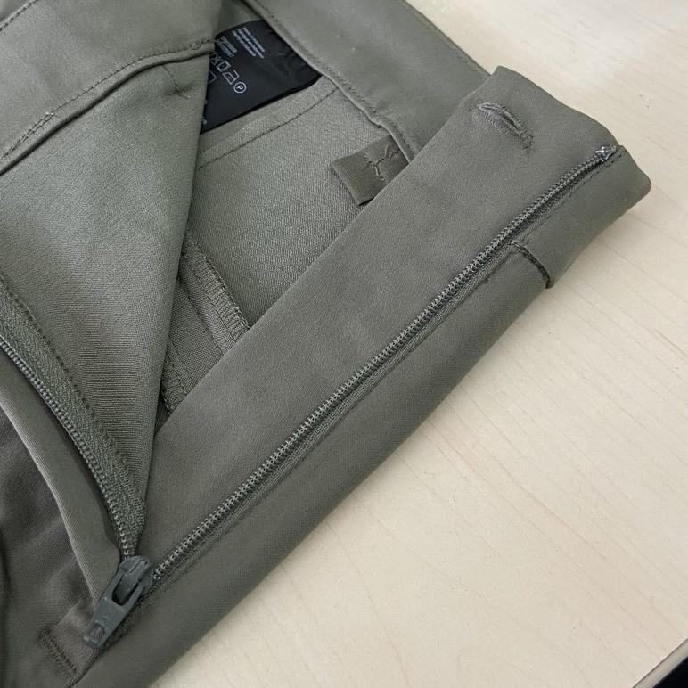 ☊ H&M Celana Wanita Super Stretch Khaki Green Slim Fit Ankle Pants Cigarette Trousers Original Slack