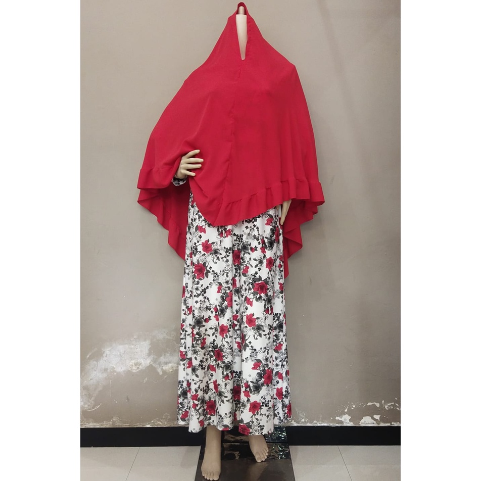 Set gamis syar'i motif bunga