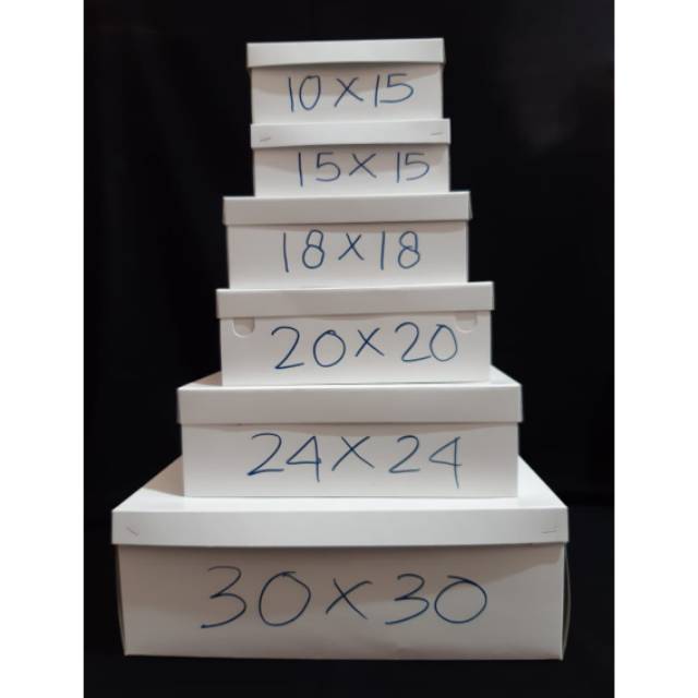 

Dus putih polos lipat/dus nasi/dus kue/kemasan 16x16cm (per25pcs)