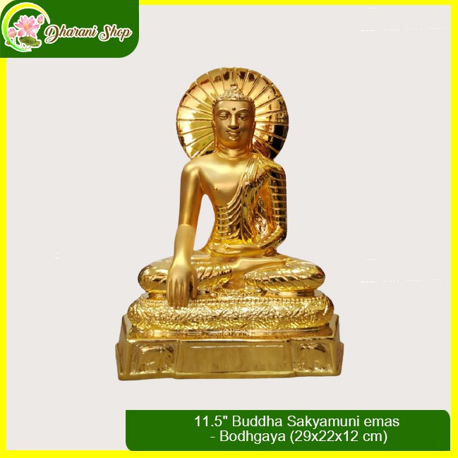 Rupang Patung Arca Buddha Sakyamuni / Gautama emas - Bodhgaya