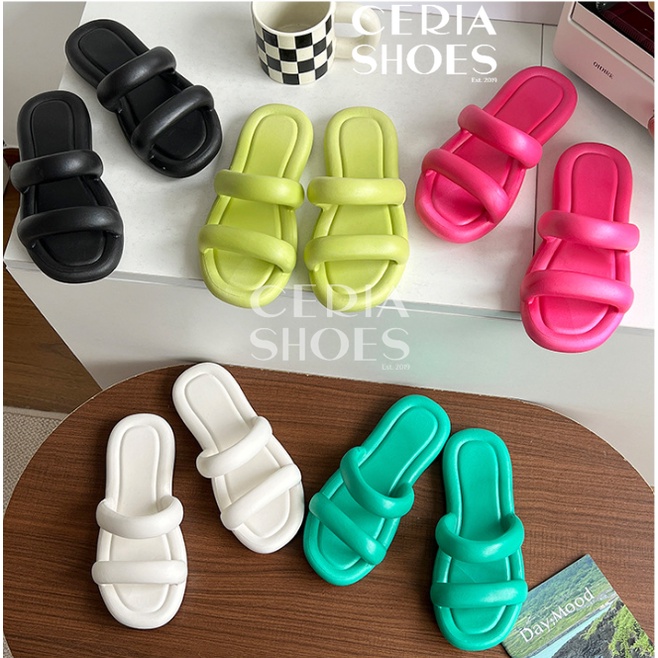 BALANCE Sandal Slop Wanita Import Bangkok Bahan Karet PVC Elastis Non-Slip Rubber 2025