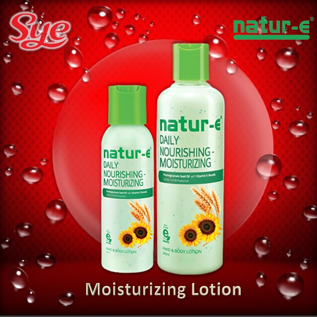 BPOM NATUR-E 100 IU MOISTURIZING HAND BODY LOTION 100ML ATAU 245ML / NATUR E BODY LOTION HIJAU / SYE