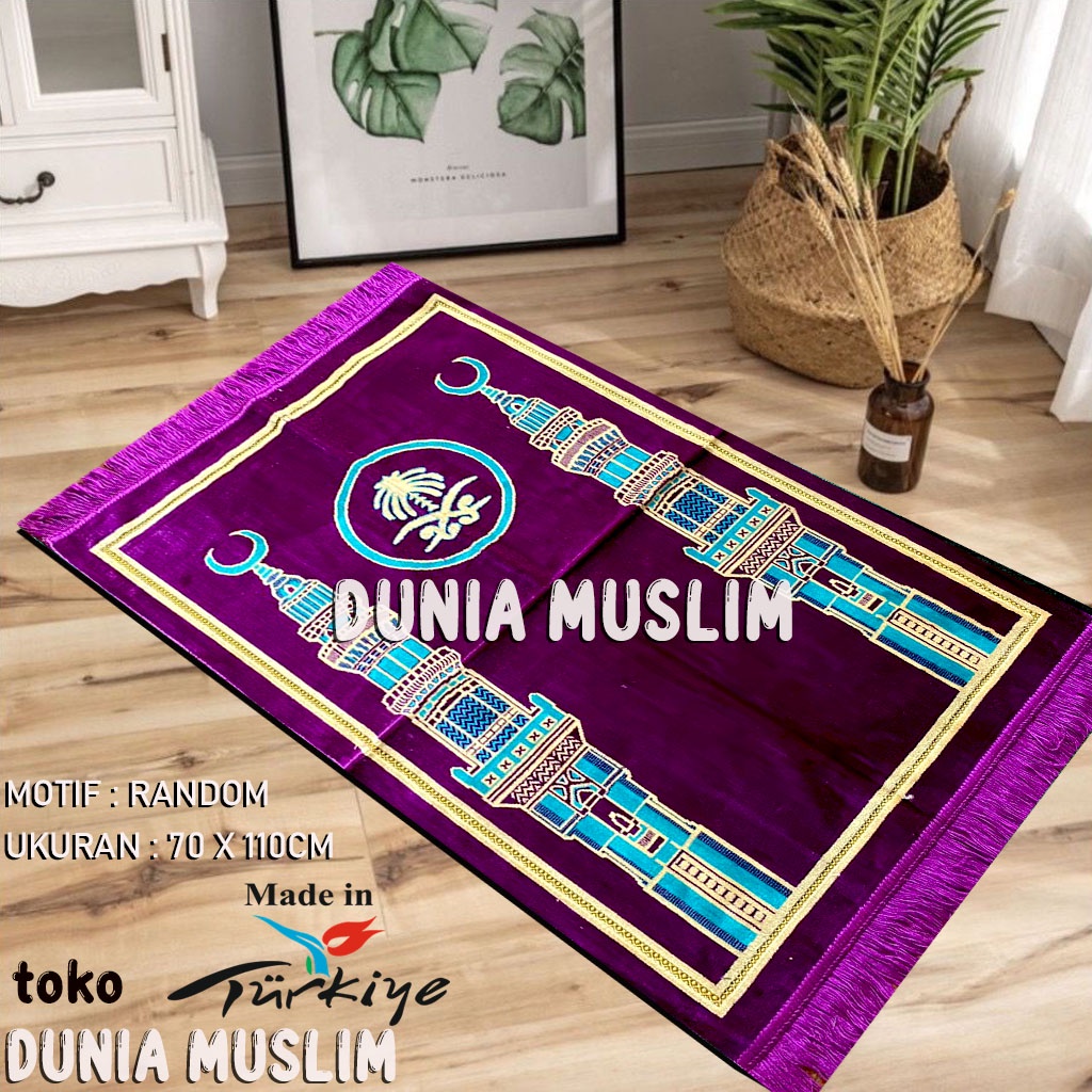 sajadah bludru turky premium dewasa jumbo