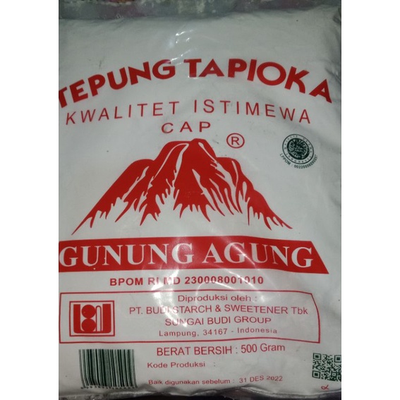 

Tepung Tapioka Kwalitet Istimewah Cap Gunung Agung - 500 gram