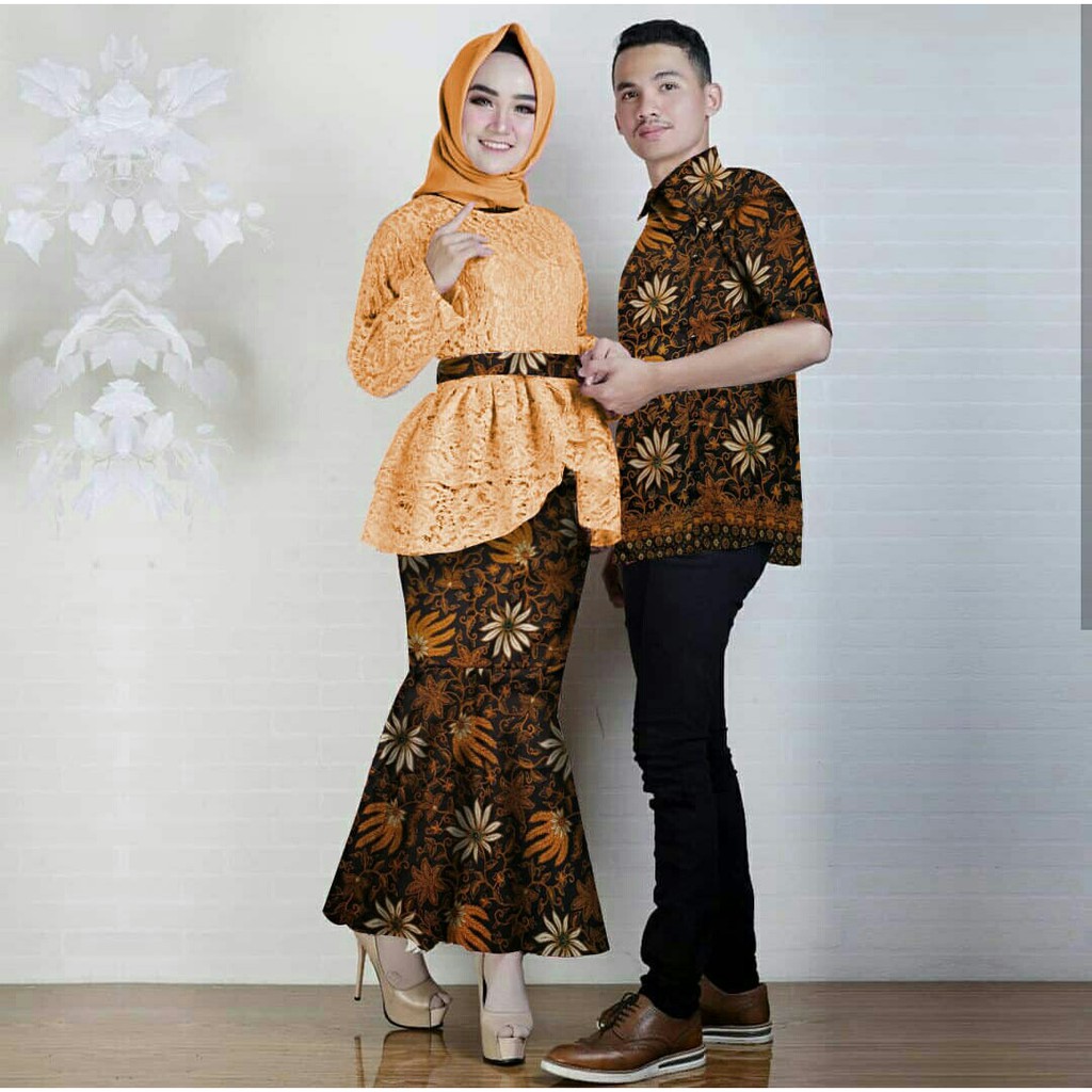 HCL Couple Anne - Couple Batik - Baju Pasangan - Baju Couple - Couple Kebaya - Busana Kebaya Batik